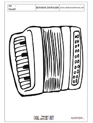 Akordion boyama sayfaları